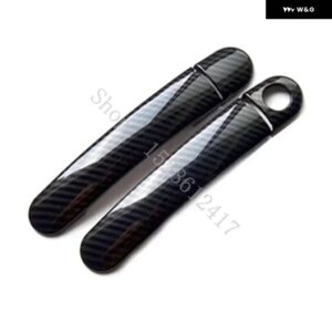 フォルクスワーゲン VW E UP GTI TSI R LINE 車アクセサリー ABS ドアハンドル ボウル ドアハンドル カバー カバー トリム - Carbon fiber pattern