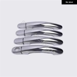 フォルクスワーゲン VW ポロ 2010 - 13~2018 カーアクセサリー ABS ドアハンドル ボウル ドアハンドル カバー カバー トリム - silvery8