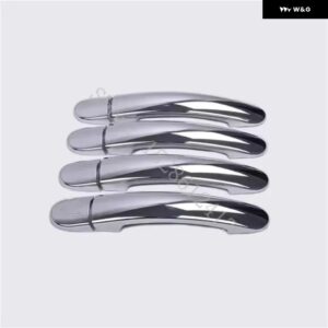 フォルクスワーゲン VW ポロ 2010 - 13~2018 カーアクセサリー ABS ドアハンドル ボウル ドアハンドル カバー カバー トリム - silvery