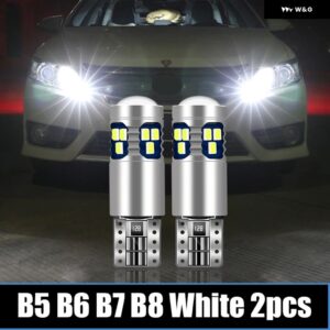 フォルクスワーゲン VW パサート B5 B6 B7 B8 1997-2020 車用 LED 電球 インテリア ドームランプ 化粧鏡幅 パーキング ライト アクセサリー - All Passat White 2pc