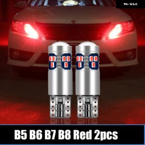 フォルクスワーゲン VW パサート B5 B6 B7 B8 1997-2020 車用 LED 電球 インテリア ドームランプ 化粧鏡幅 パーキング ライト アクセサリー - All Passat Red 2pcs