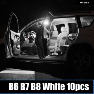 フォルクスワーゲン VW パサート B5 B6 B7 B8 1997-2020 車用 LED 電球 インテリア ドームランプ 化粧鏡幅 パーキング ライト アクセサリー - B6 B7 B8 White 10pcs
