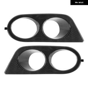 フロント バンパー フォグランプ カバー デュアルホール カーアクセサリー E46 M3 20012006 2個 - Carbon fiber pattern