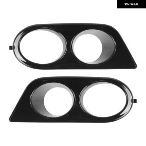フロント バンパー フォグランプ カバー デュアルホール カーアクセサリー E46 M3 20012006 2個 - Light Black
