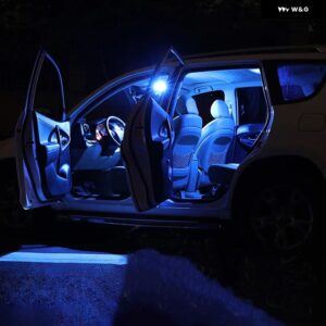 フィアット ティーポ 356 357 2015 - 18 9個 車用LED 電球 インテリア ドームランプ グローブ ボックス トランク ライト アクセサリー - blue