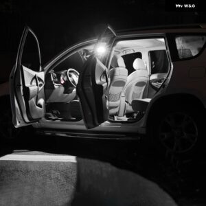 フィアット ティーポ 356 357 2015 - 18 9個 車用LED 電球 インテリア ドームランプ グローブ ボックス トランク ライト アクセサリー - White