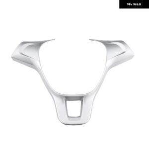 フォルクスワーゲン VW ゴルフ 7 GTI MK7 ジェッタ MK6 2015 2016 ポロ 2014 2015 + 車用 ステアリングホイール カバー トリム ステッカー - ABS Silver