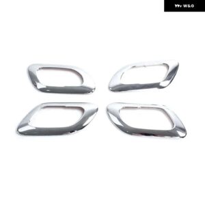 プジョー 3008 2009 -2015 カーアクセサリー ABSクローム 車内ドアウィンドウハンドル フレーム カバー トリム ステッカー - Silver plating