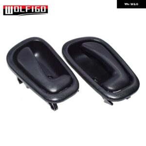 ブラック インナー 内装 ドアハンドル フロント リア 左 右 トヨタ カローラ ジオ プリズム 1998 - 02 69206-02050 - Pair