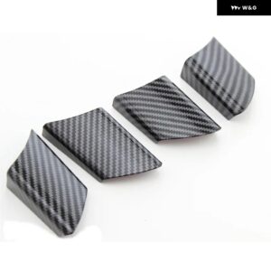 フォルクスワーゲン ポロ 2004 - 07 車用 ステアリングホイール ボタン パネル カバー トリム ステッカー カーアクセサリー - 4pc carbon fibre