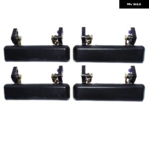 ブラック 外装 ドアハンドル フロント 左 右 スズキ サムライ 1986-1995 8282083000 8281083000 82820-83000 82810-83000 - 2 LEFT 2 RIGHT