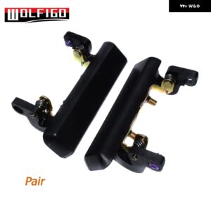 ブラック 外装 ドアハンドル フロント 左 右 スズキ サムライ 1986-1995 8282083000 8281083000 82820-83000 82810-83000 - Pair