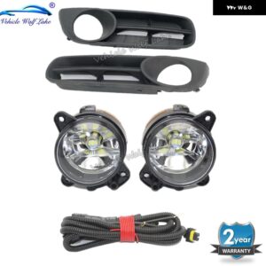 フロント バンパー LED フォグランプ ワイヤー グリル カバー カーライト シュコダ ファビア MK2 ルームスター 2007 2008 2009 2010 - set lights