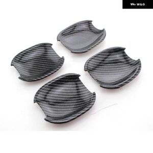 フォード フォーカス 2 3 4 MK2 MK3 MK4 ABSクローム トリム カー ドアハンドル カバー オート ステッカー アクセサリー - Carbon Fiber 4 pcs