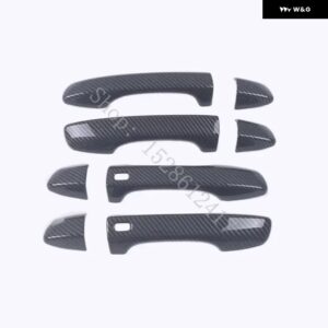 フォルクスワーゲン VW ティグアン MK2 2017 2018 2019~2024 ドアハンドル ボウル ドアハンドル カバー カバー トリム カーアクセサリー - Carbon fiber pattern3