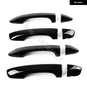 フォルクスワーゲン VW ポロ 2020 2021 2022~2024 ドアハンドル ボウル ドアハンドル カバー カバー トリム カーアクセサリー - Bright Black