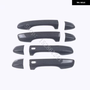 フォルクスワーゲン VW ポロ 2020 2021 2022~2024 ドアハンドル ボウル ドアハンドル カバー カバー トリム カーアクセサリー - Carbon fiber pattern3