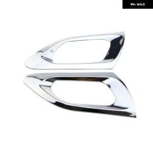 プジョー 2008 2014 - 2019 車用クロームインナー ドアハンドル トリム ドアボウルカバー ステッカー カー スタイリング アクセサリー - back door silver