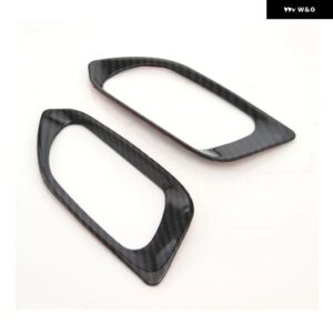 プジョー 2008 2014 - 2019 車用クロームインナー ドアハンドル トリム ドアボウルカバー ステッカー カー スタイリング アクセサリー - front door carbon