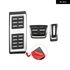 フォルクスワーゲン VW GOLF 7 MK7 ポロシート イビサ アウディ A1 シュコダ カミック ステンレス カーアクセル ブレーキ フットレスト ペダルカバー - AT 3PC B