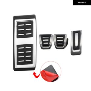 フォルクスワーゲン VW GOLF 7 MK7 ポロシート イビサ アウディ A1 シュコダ カミック ステンレス カーアクセル ブレーキ フットレスト ペダルカバー - MT 3PC B