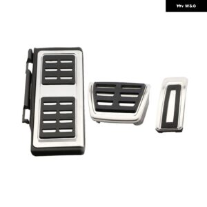 フォルクスワーゲン VW GOLF 7 MK7 ポロシート イビサ アウディ A1 シュコダ カミック ステンレス カーアクセル ブレーキ フットレスト ペダルカバー - AT 3PC A