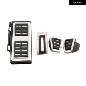 フォルクスワーゲン VW GOLF 7 MK7 ポロシート イビサ アウディ A1 シュコダ カミック ステンレス カーアクセル ブレーキ フットレスト ペダルカバー - MT 3PC A