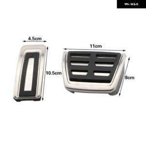 フォルクスワーゲン VW GOLF 7 MK7 ポロシート イビサ アウディ A1 シュコダ カミック ステンレス カーアクセル ブレーキ フットレスト ペダルカバー - AT 2Pc