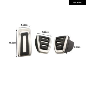 フォルクスワーゲン VW GOLF 7 MK7 ポロシート イビサ アウディ A1 シュコダ カミック ステンレス カーアクセル ブレーキ フットレスト ペダルカバー - MT 2PC