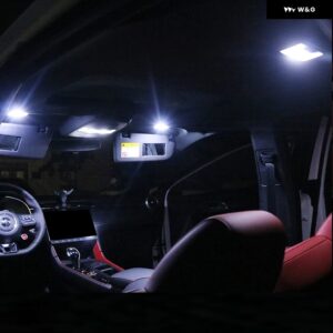 フォルクスワーゲン VW パサート B7 2012 2013 2014 10個 車用LED 電球 インテリア ドーム読書灯 化粧鏡 トランク ライト アクセサリー - WHITE