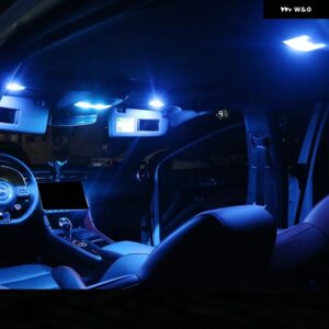 フォルクスワーゲン VW パサート B7 2012 2013 2014 10個 車用LED 電球 インテリア ドーム読書灯 化粧鏡 トランク ライト アクセサリー - Blue