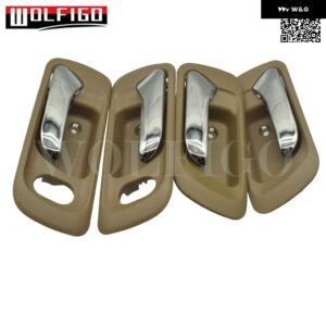 ベージュクローム レバー フロントリア 左右 インテリア 内側 ドアハンドル 1998 - 02 ホンダ アコード72165S84A01ZC - Front Rear 4PCS