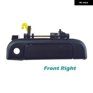 フロント左/右外側 外装 ドアハンドル ブラック トヨタ ハイエース 1992-2004 69220-95J03 69210-95J03 - Right 1 PC