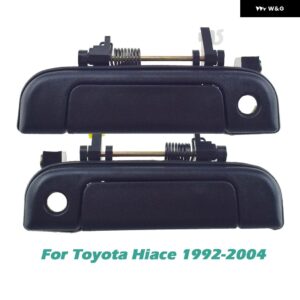 フロント左/右外側 外装 ドアハンドル ブラック トヨタ ハイエース 1992-2004 69220-95J03 69210-95J03 - Pair 2PCS