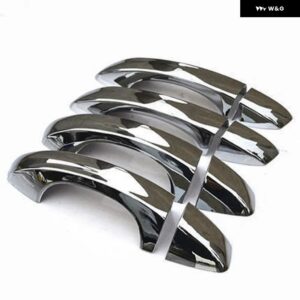 フォルクスワーゲン VW GOLF 7 MK7 2013 - 18 カーボン クローム カー ドアハンドル カバー トリム ステッカー アクセサリー - Silver