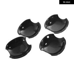 フォード フォーカス 2012 - 15 光沢ブラッククロームカー ドアハンドル カバー ボウル トリム オーバーレイ スタイリング アクセサリー - black bowl