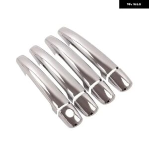 プジョー 2008 2013 - 19 カーボン車 ドアハンドル カバー スタイリング アクセサリー - silver 4 door