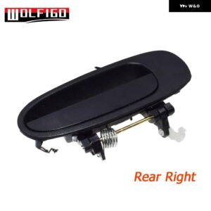 ブラック トヨタ COROLLA 1993-1997 車 外装 外側 ドアハンドル フロント リア 左 右 69220-12160 69210-12160 - Rear Right