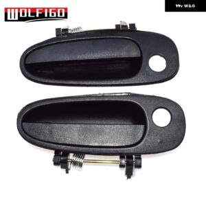 ブラック トヨタ COROLLA 1993-1997 車 外装 外側 ドアハンドル フロント リア 左 右 69220-12160 69210-12160 - Front Left Right