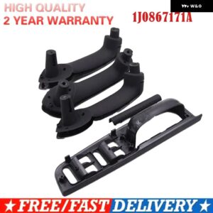フォルクスワーゲン ボーラ ゴルフ 1999-2004 4 MK4 ジェッタ 内側 ドアハンドル アームレスト 1J0867171A 1J4867179A 1J0867172A - black