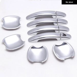 フォード フォーカス 2015 - 18 カーボン クローム カー ドアハンドル カバー トリム オーバーレイ スタイリング アクセサリー - s-hb-0 button