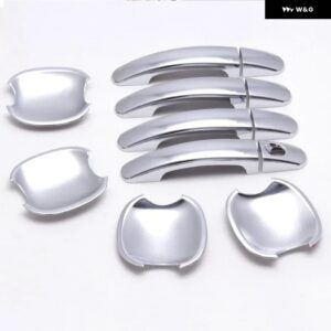 フォード フォーカス 2012 - 15 カーボン クローム カー ドアハンドル カバー ボウル トリム オーバーレイ スタイリング アクセサリー - s-hb-0 button