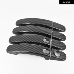 フォード フォーカス 2012 - 15 カーボン クローム カー ドアハンドル カバー トリム オーバーレイ スタイリング アクセサリー - carbon 2 buttons