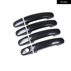 フォード フォーカス 2012 - 15 カーボン クローム カー ドアハンドル カバー トリム オーバーレイ スタイリング アクセサリー - carbon 0 button