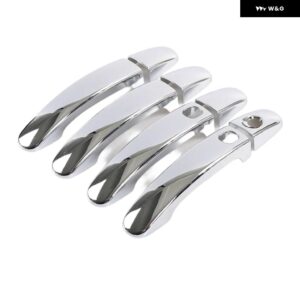 フォード フォーカス 2012 - 15 カーボン クローム カー ドアハンドル カバー トリム オーバーレイ スタイリング アクセサリー - silver 2 buttons