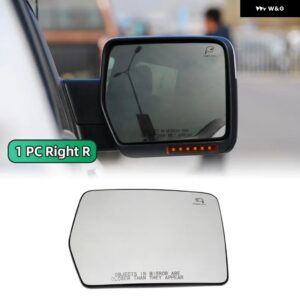ヒーター付き車用フロントドアサイドリアビューウィングミラー ガラス ベースプレート付き フォード F-150 2011 - 14 外装 アクセサリー - 1PC Right
