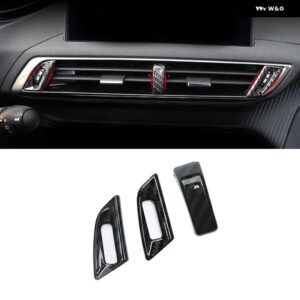 プジョー 3008 5008 GT 2017 2018 2019 3008GT 5008GT 車用 セントラ ル コントロール エアコン 吹き出し口カバー アクセサリー - Carbon fibre