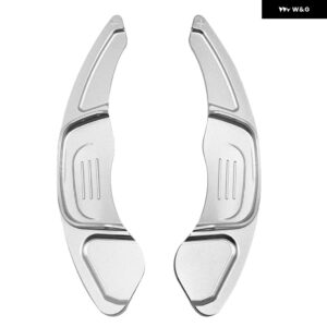 フォルクスワーゲン VW ゴルフ 7 MK7 R GTI シロッコ 2015 2016-2019 2020 メタルカー ステアリングホイール パドルエクステンダー シフター - Silver