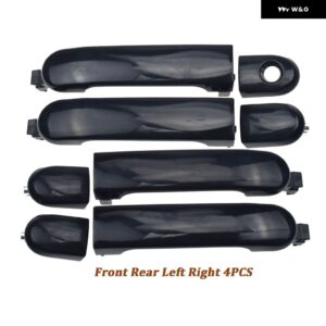 フロント リア 左 右 車外側 外装 ドアハンドル 日産 ヴァーサ 2007-2012 82641EL12A 82646-EL12B 82641-EL12A - Front Rear 4PCS