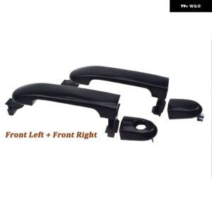 フロント リア 左 右 車外側 外装 ドアハンドル 日産 ヴァーサ 2007-2012 82641EL12A 82646-EL12B 82641-EL12A - Front Pair 2pcs